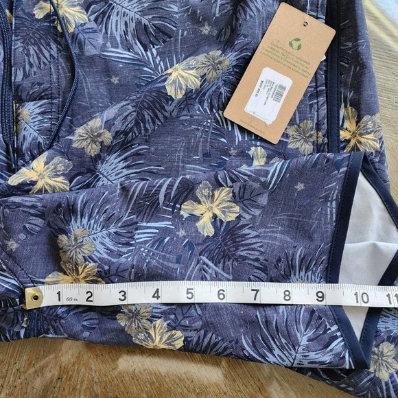 Travis Mathew Board Shorts Mens 40 Blue Floral Tropical Hawaiian Becan Ruins NEW - Picture 7 of 12